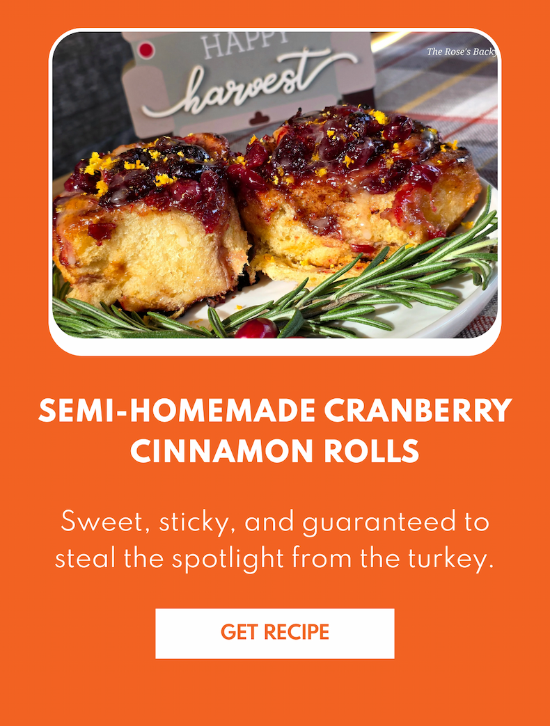 Semi-Homemade Cranberry Cinnamon Rolls