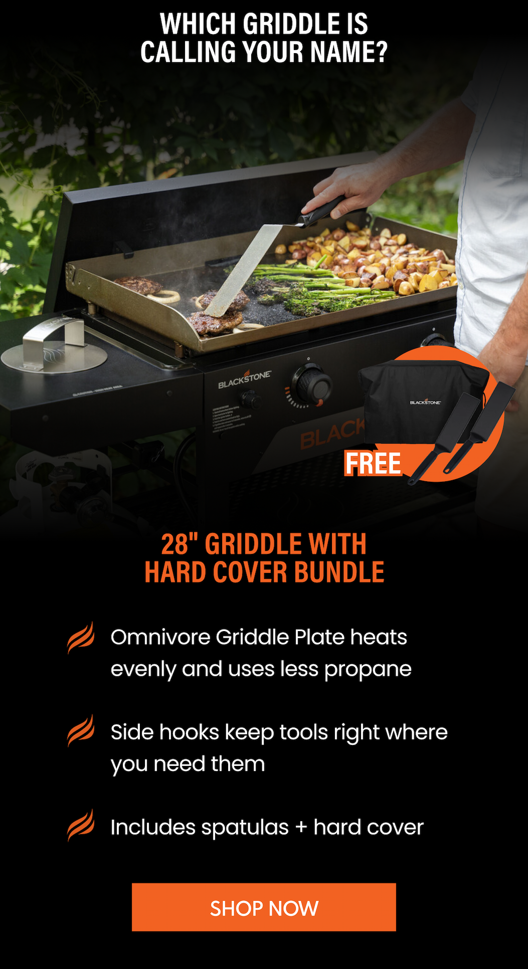 28" Griddle With Hard Cover Bundle