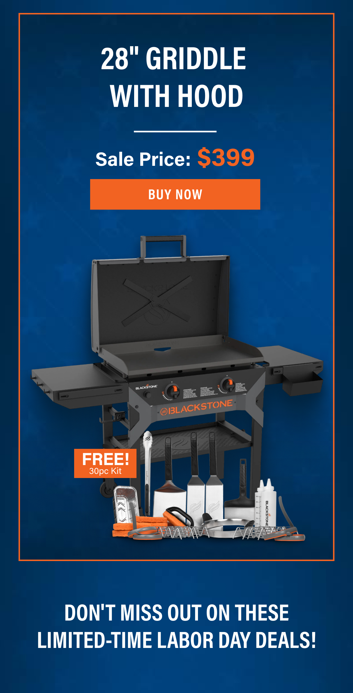 28" Griddle with Hood