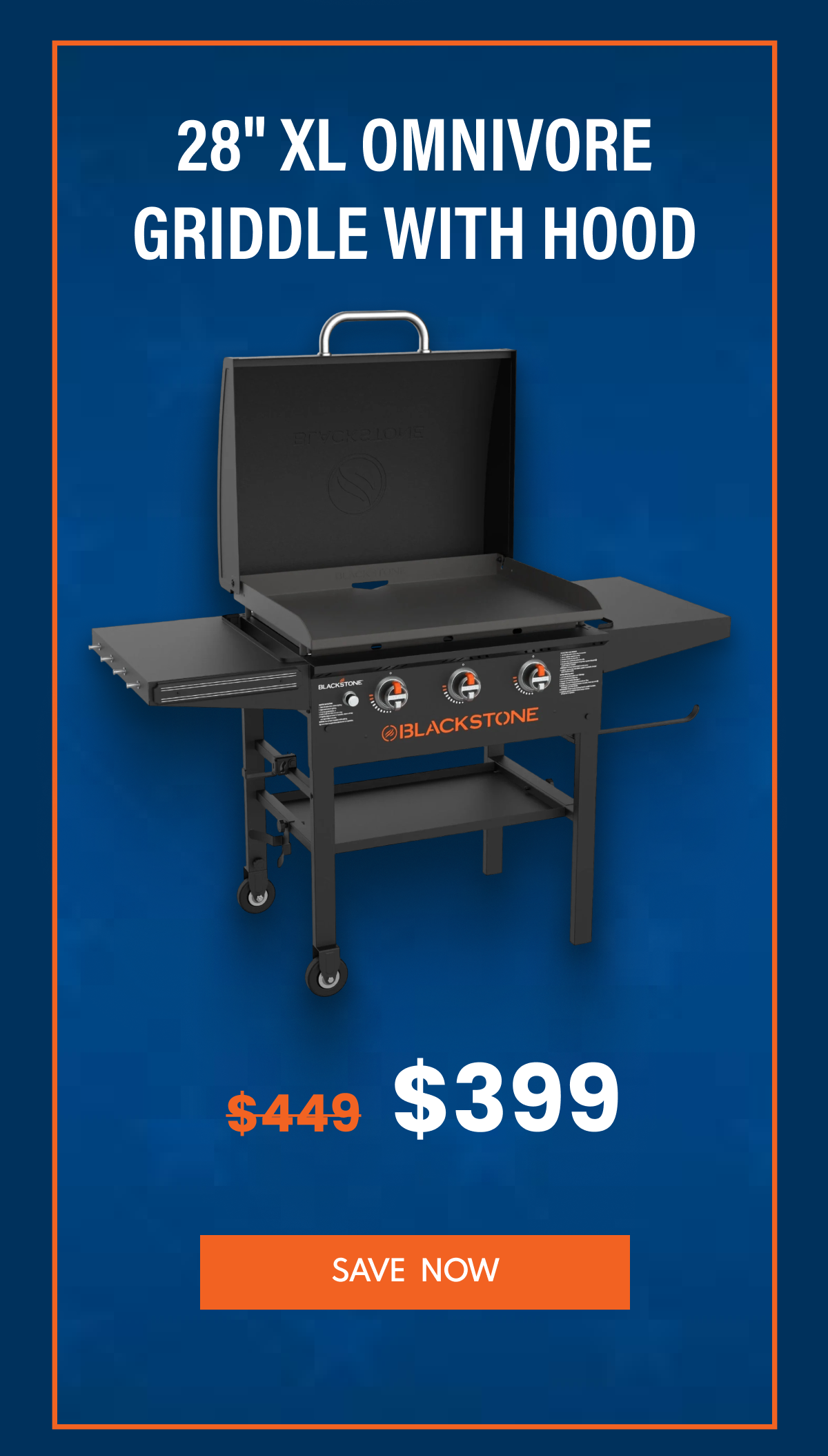 28" XL Omnivore Griddle with Hood