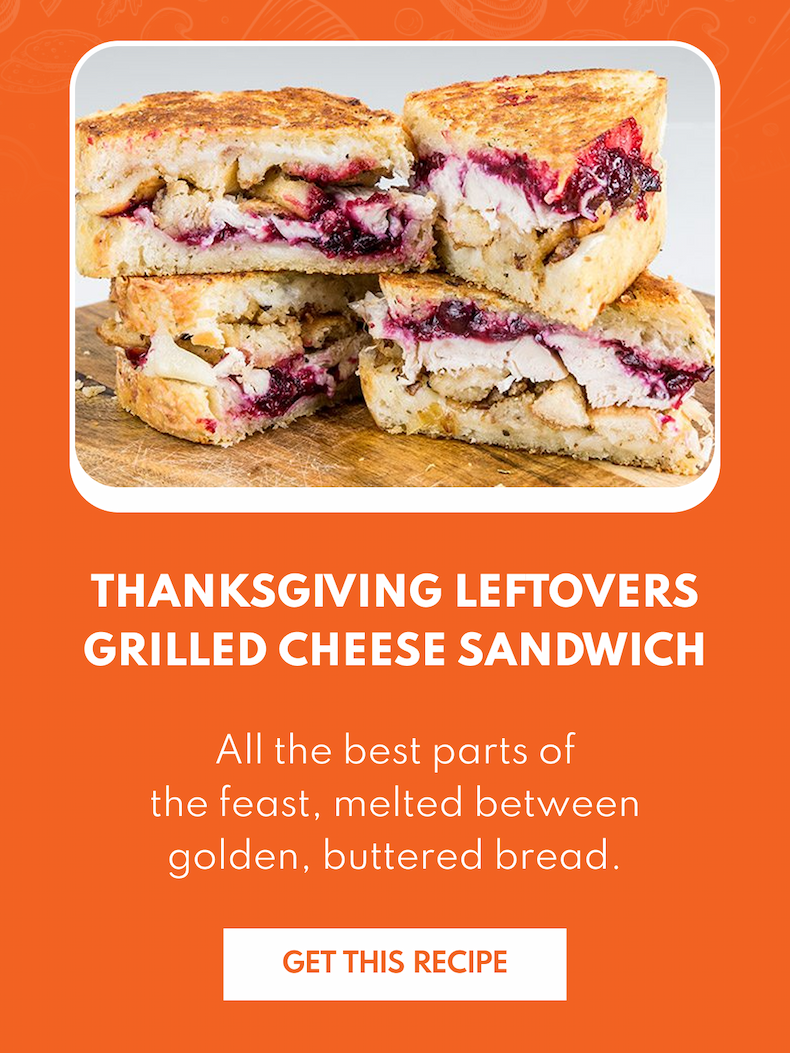 Thanksgiving Leftovers Grilled Cheese Sandwich