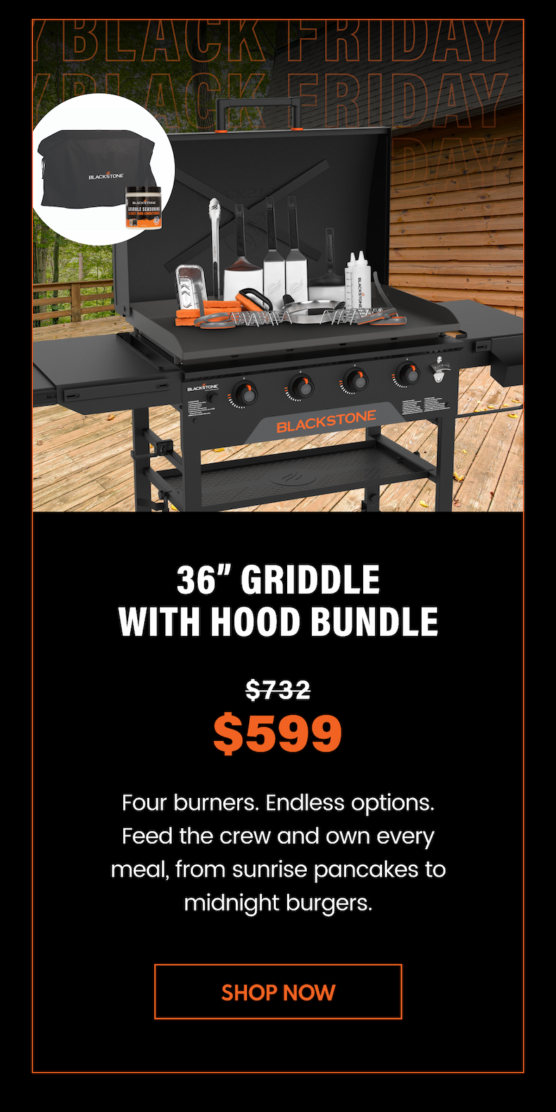36" Griddle With Hood Bundle