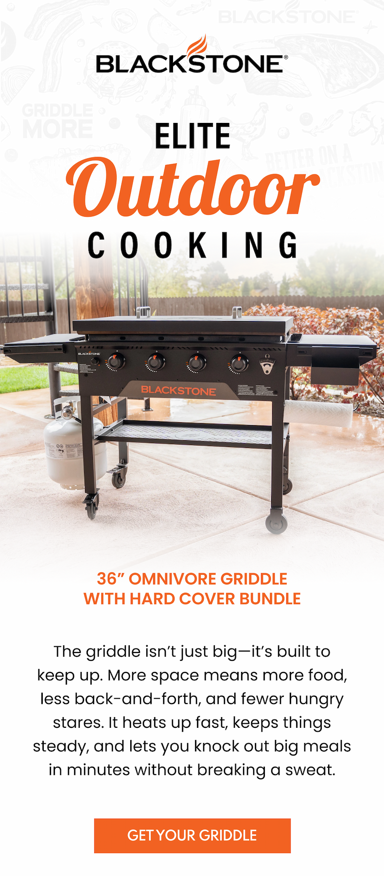 36" Omnivore Griddle With Hard Cover Bundle