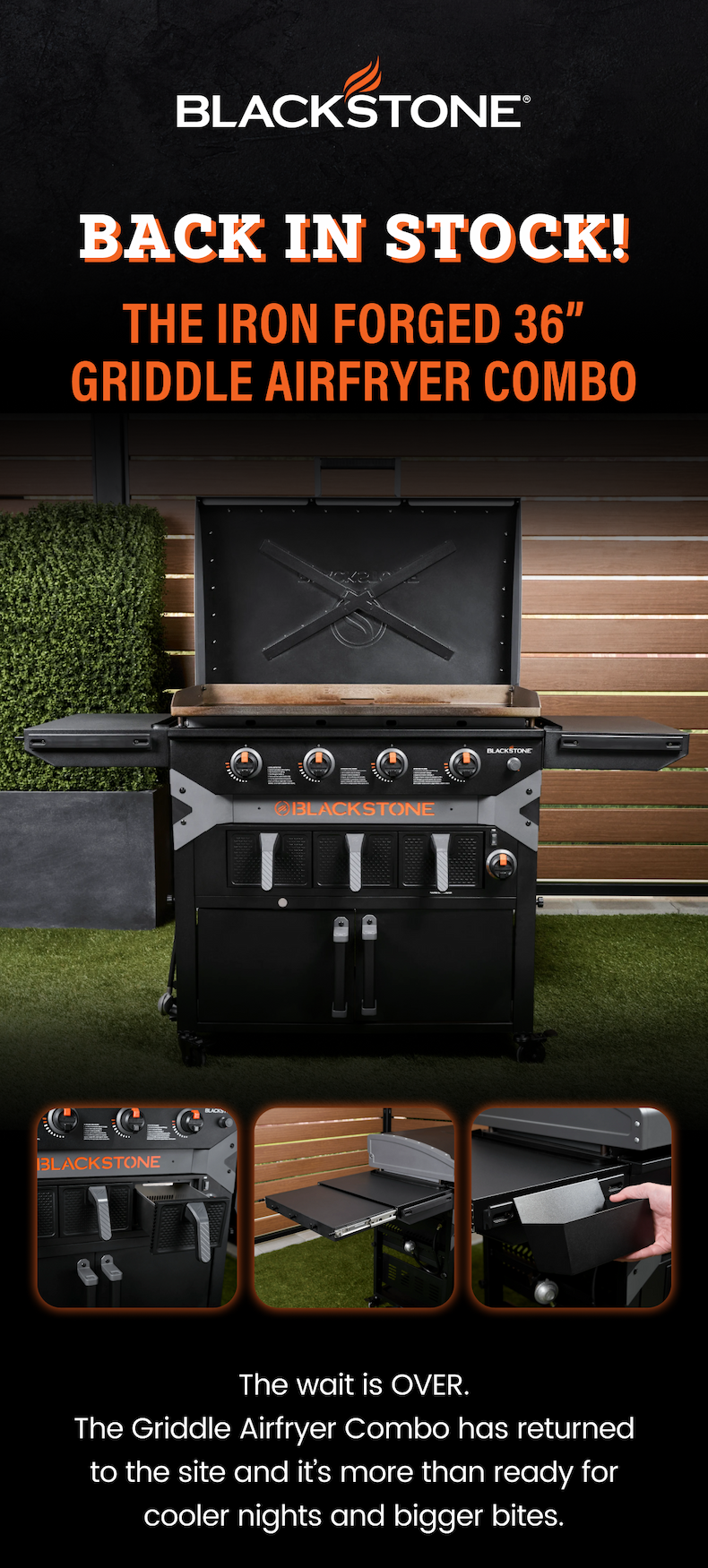 Back In Stock! The Iron Forged 36" Griddle Airfryer Combo