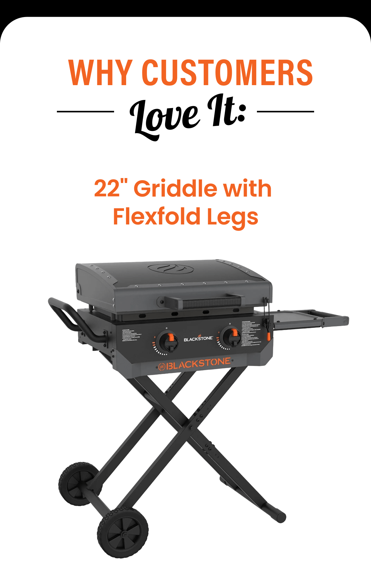 22" Griddle with Flexfold® Legs