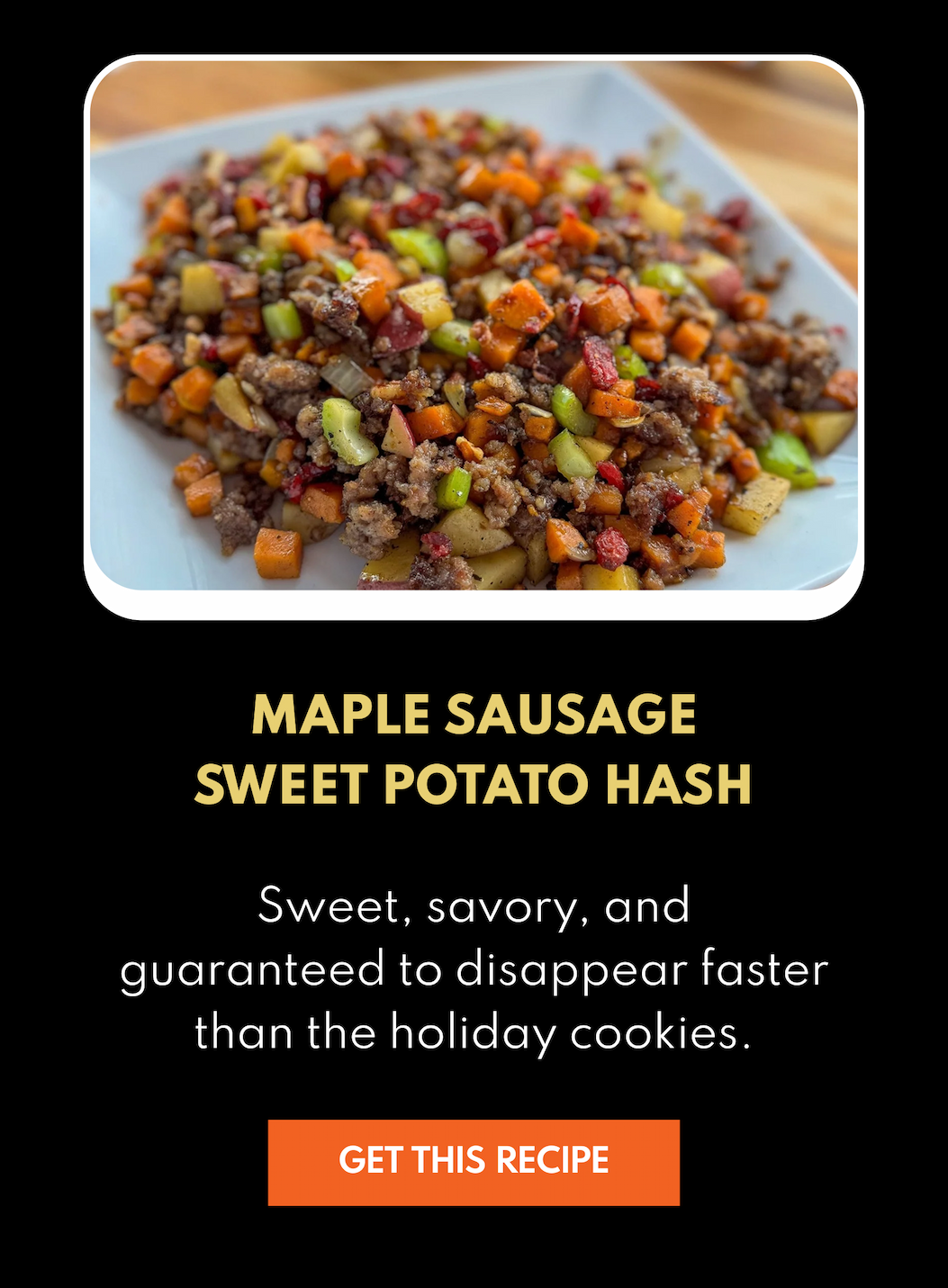 Maple Sausage Sweet Potato Hash