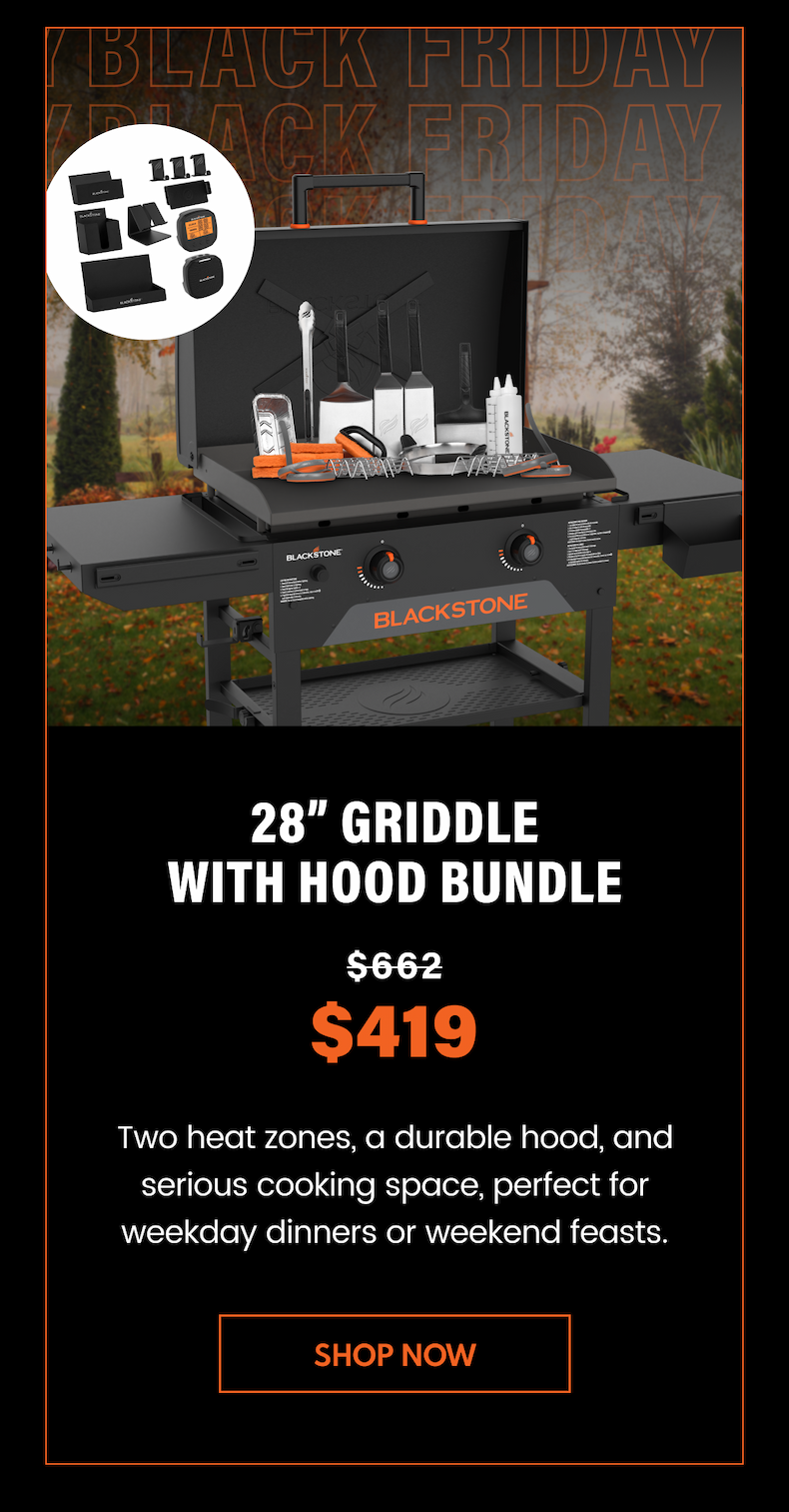 28" Griddle With Hood Bundle