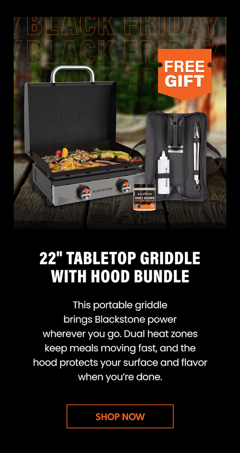 22" Tabletop Griddle With Hood Bundle