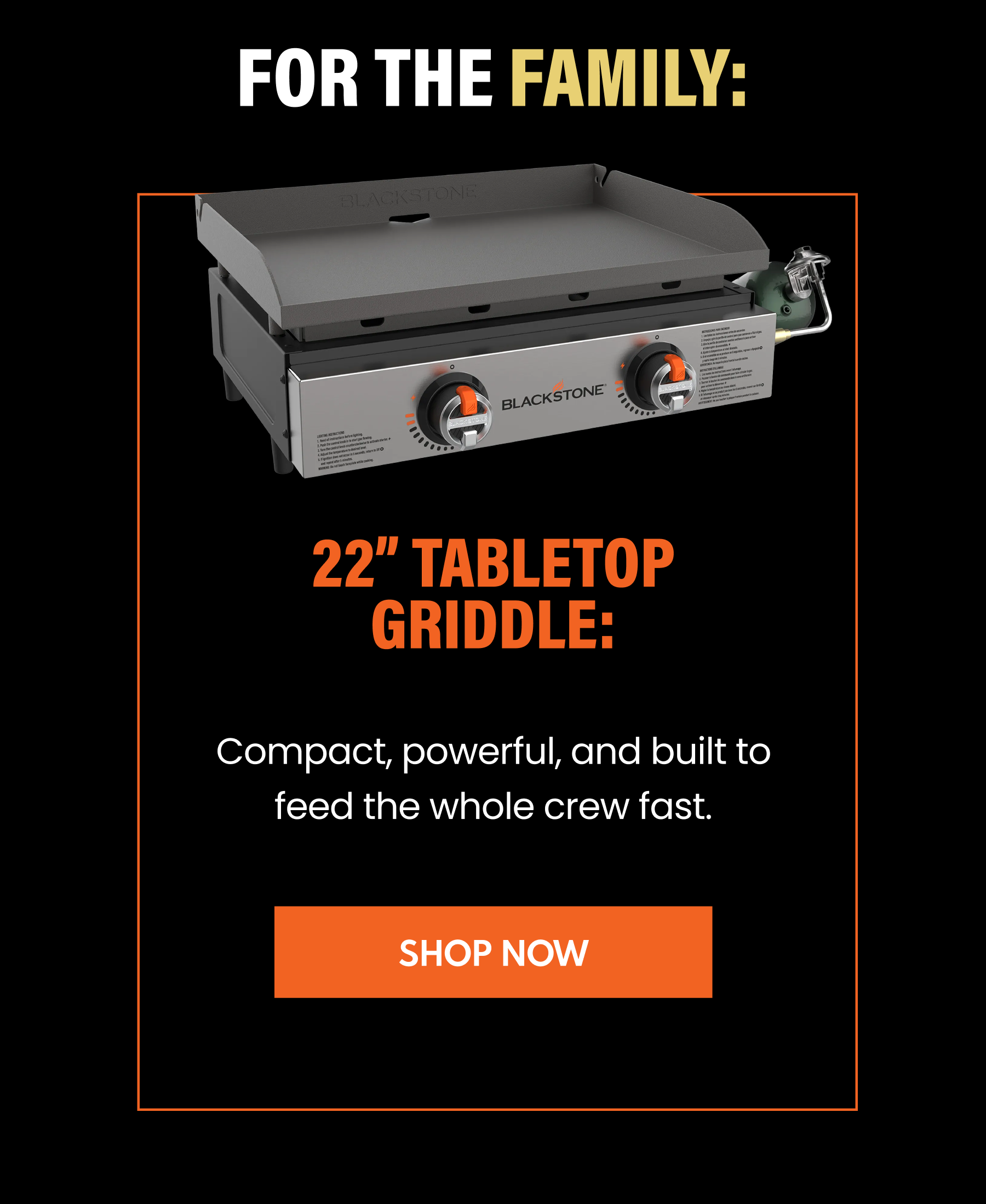 22" Tabletop Griddle