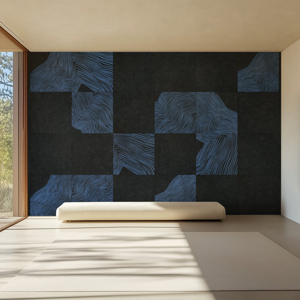Ruisseau Screen-Printed Felt Royal