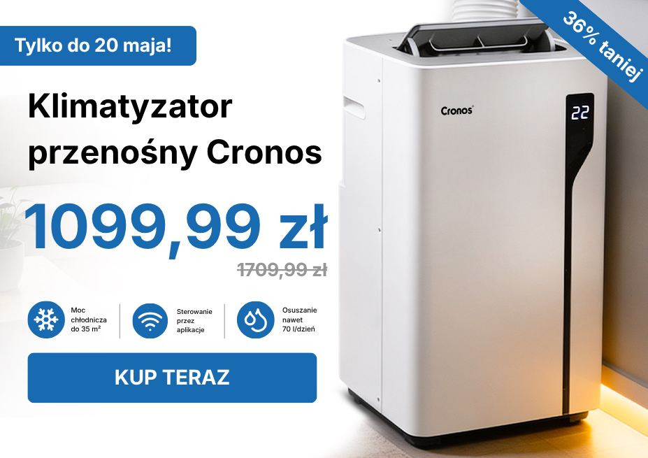 Klimatyzator przenośny Cronos 4100W 14000 BTU WiFi 35m²