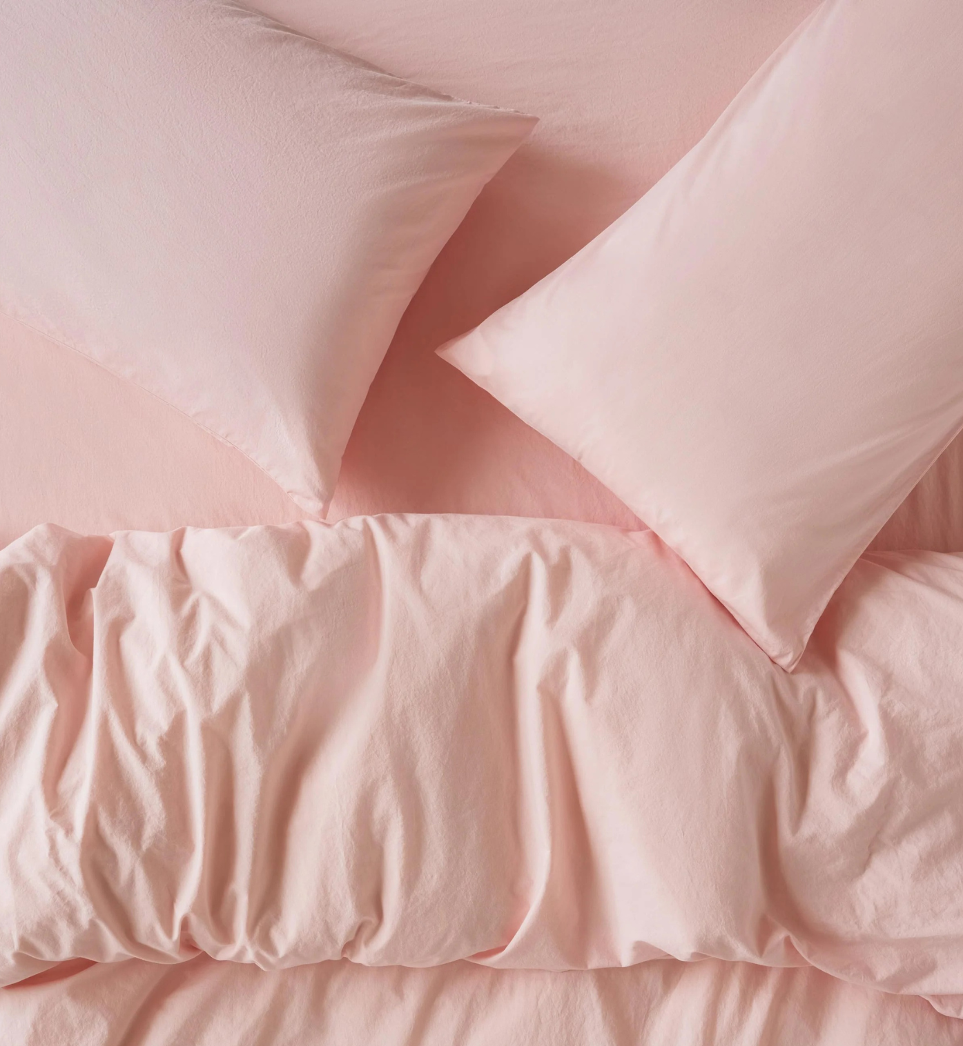 Poetic Pink Washed Cotton Percale Duvet Cover