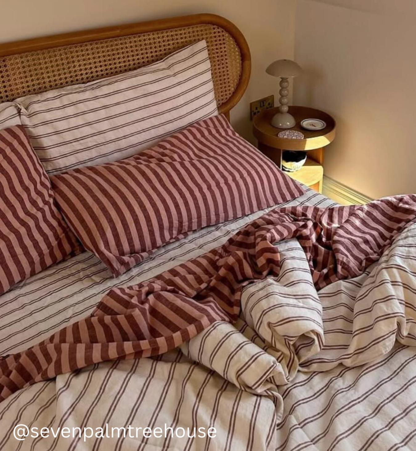 Rhubarb Kemptown Stripe bedding bundle