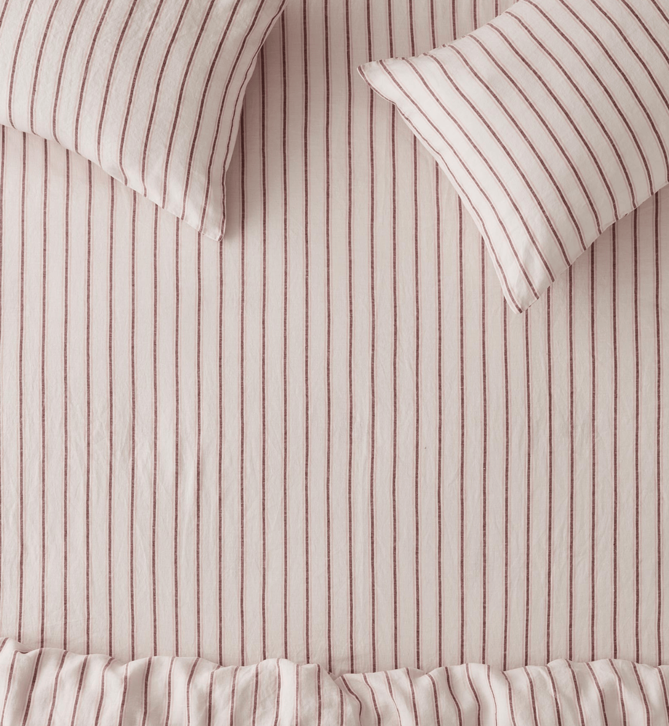 Pearl Walderton Stripe 100% Linen Fitted Sheet