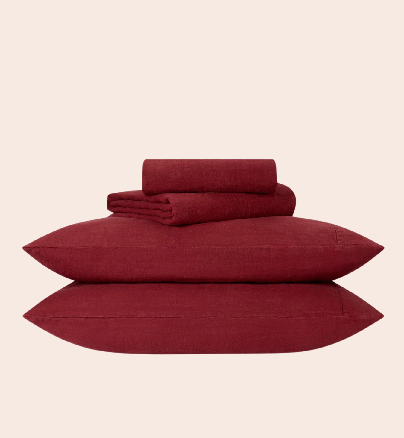 Rhubarb 100% Linen Duvet Cover