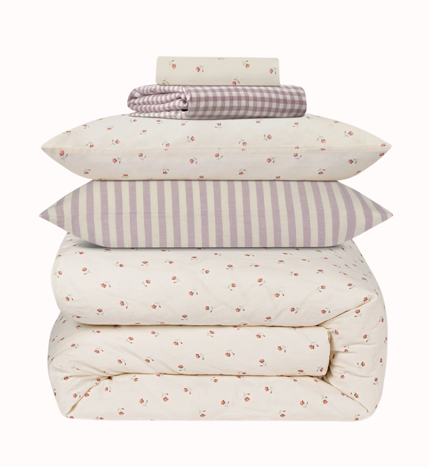Pearl Posy Bud Linen Blend Duvet Cover