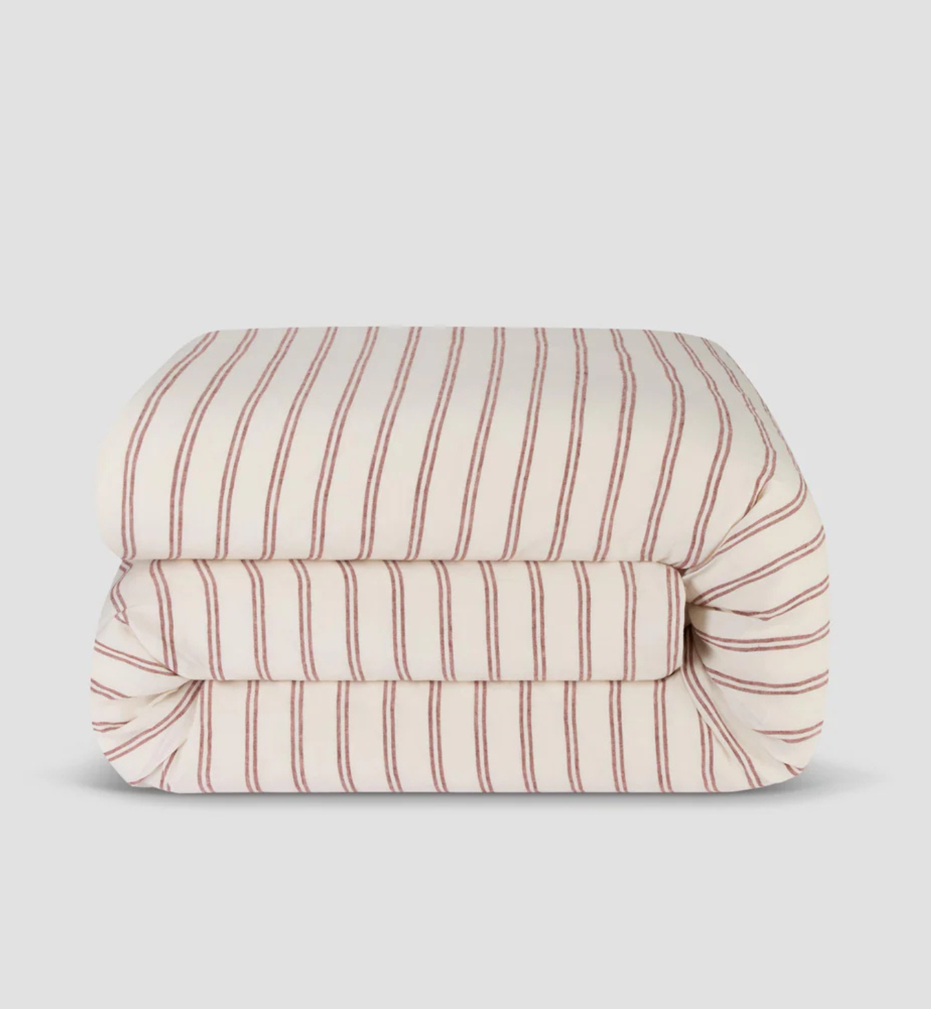Rhubarb Kemptown Stripe Linen Blend Duvet Cover