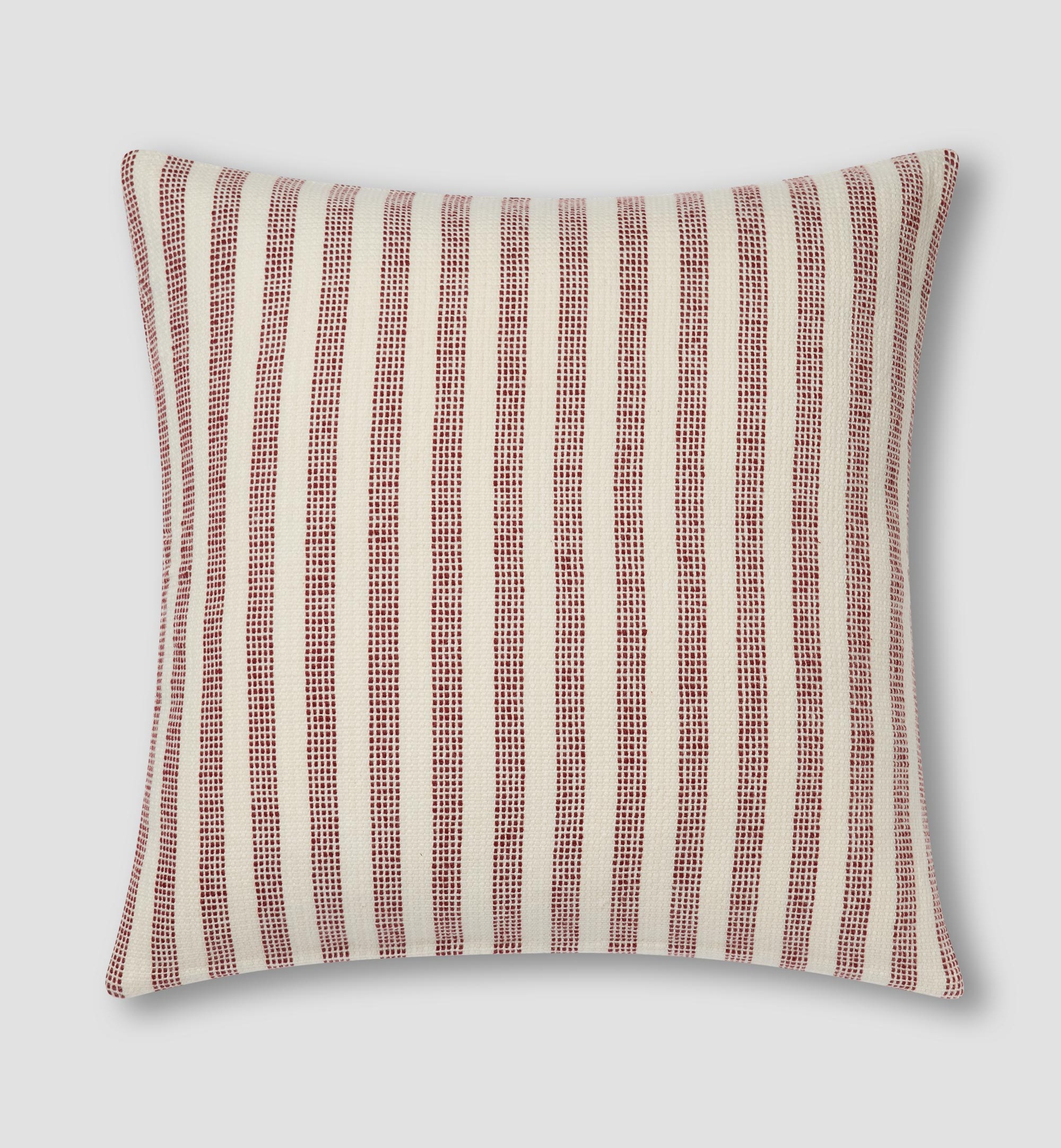 Rust Red Pembroke Stripe Wool Cushion Cover