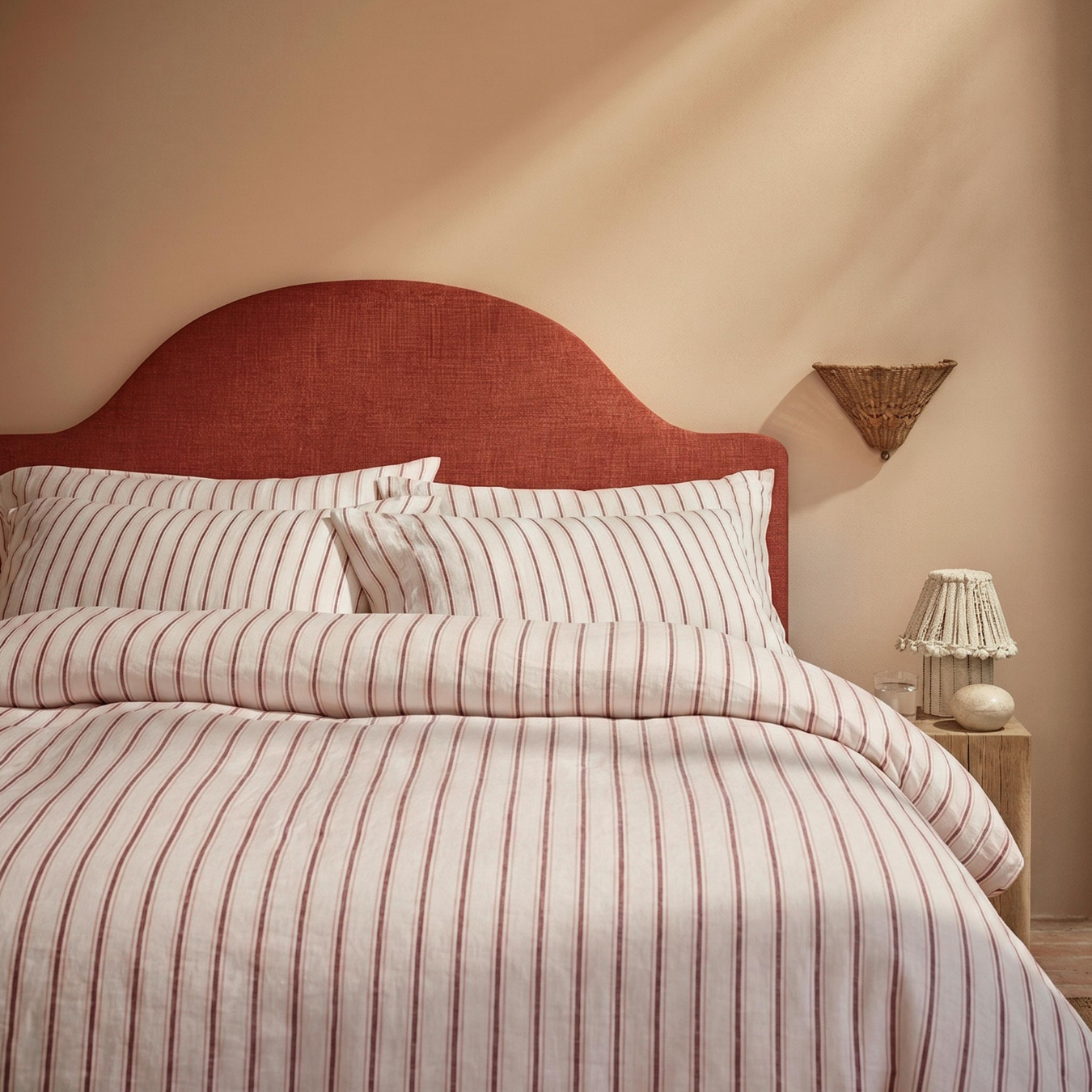 Pearl Walderton Stripe 100% Linen Duvet Cover