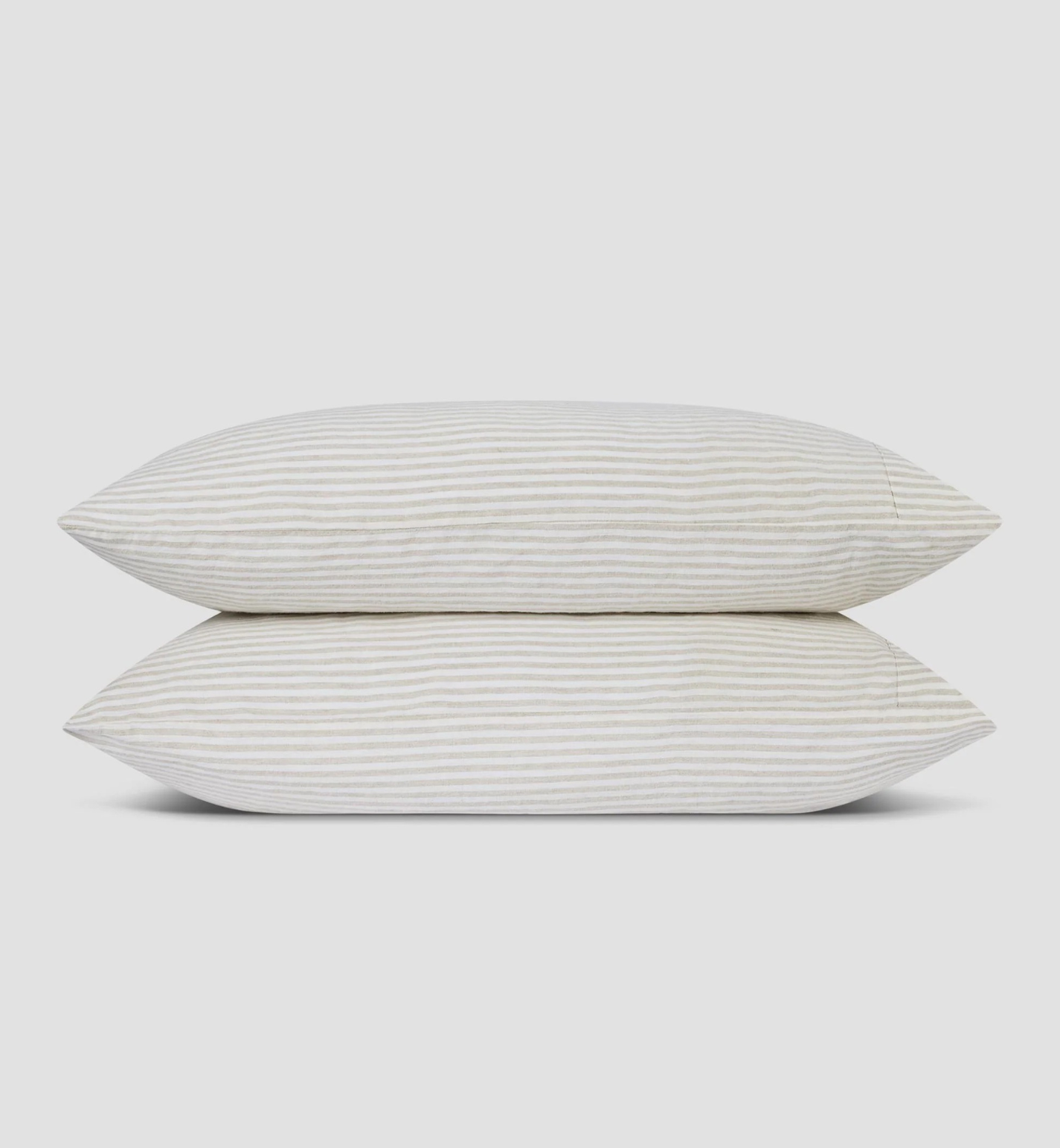 Oatmeal Stripe Linen Blend Pillowcases (Pair)
