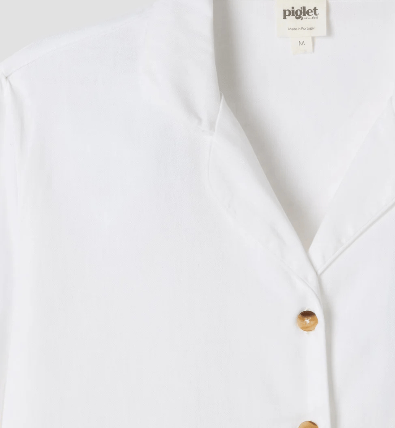 White Linen Blend Pyjama Trouser Set