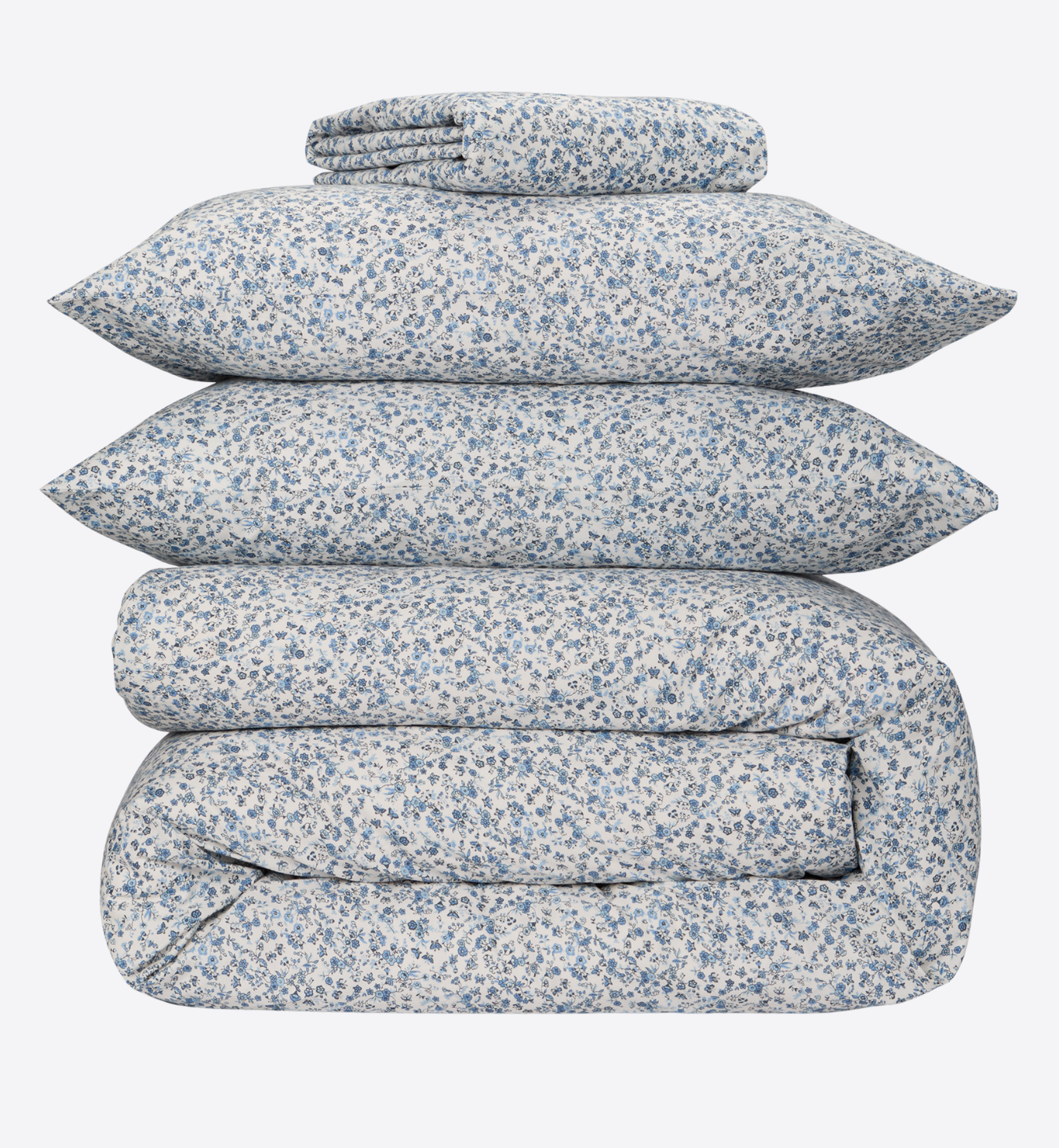 Blue Mini Meadow Cotton Duvet Cover