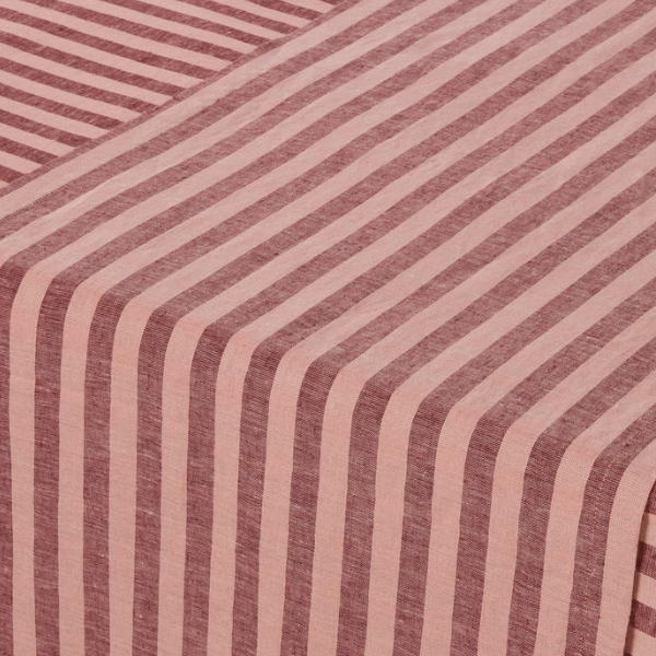 Rhubarb & Rose Pembroke Stripe Linen Blend Table Runner