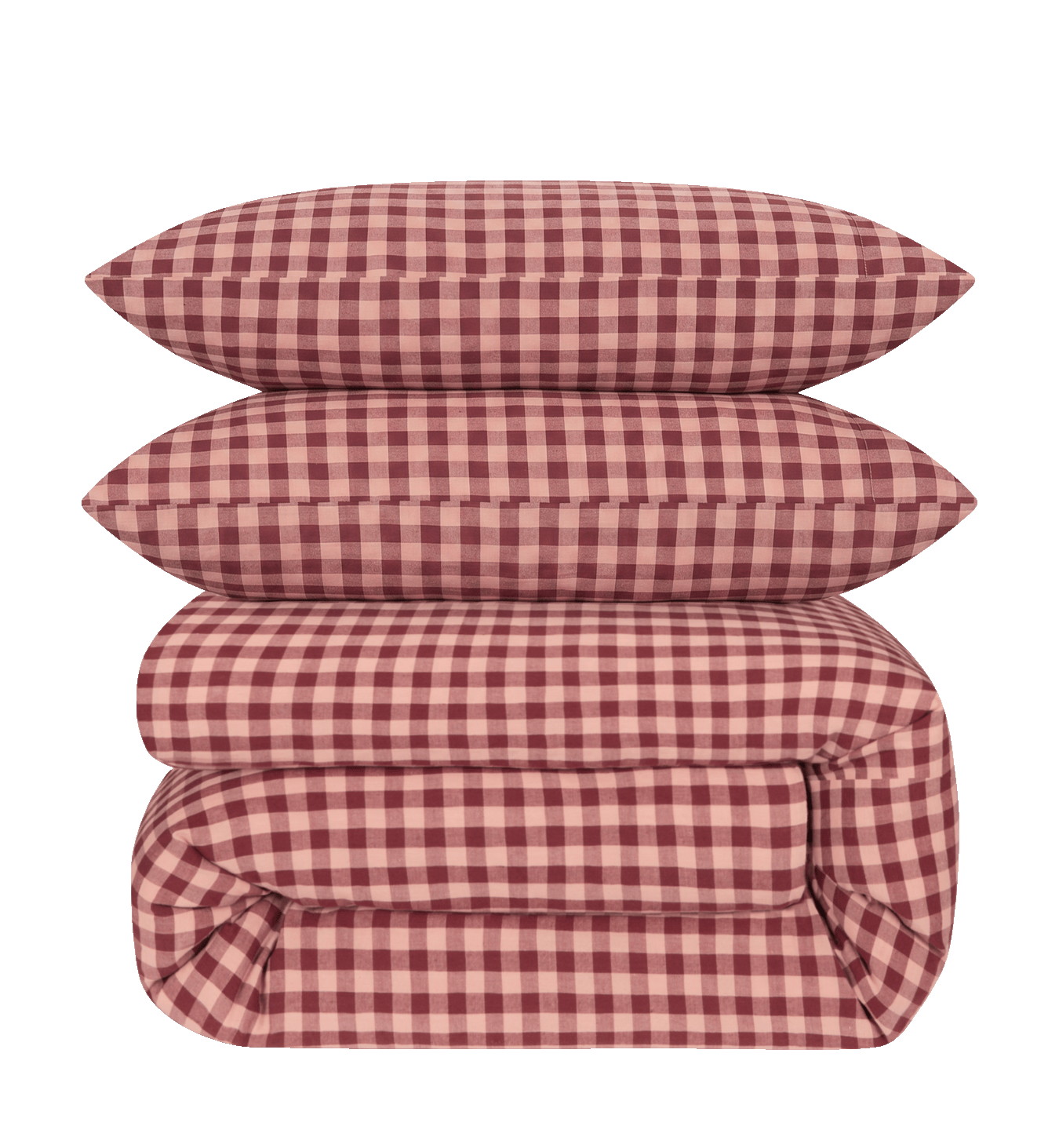 Rhubarb & Rose Pembroke Gingham Linen Blend Duvet Cover