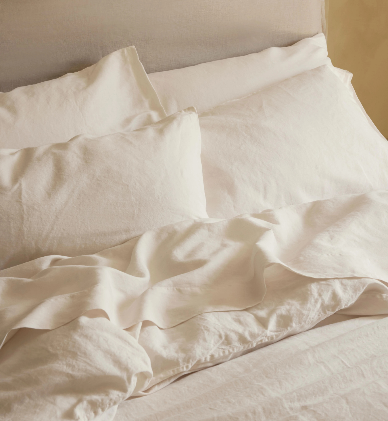 Pearl Linen Blend Duvet Cover