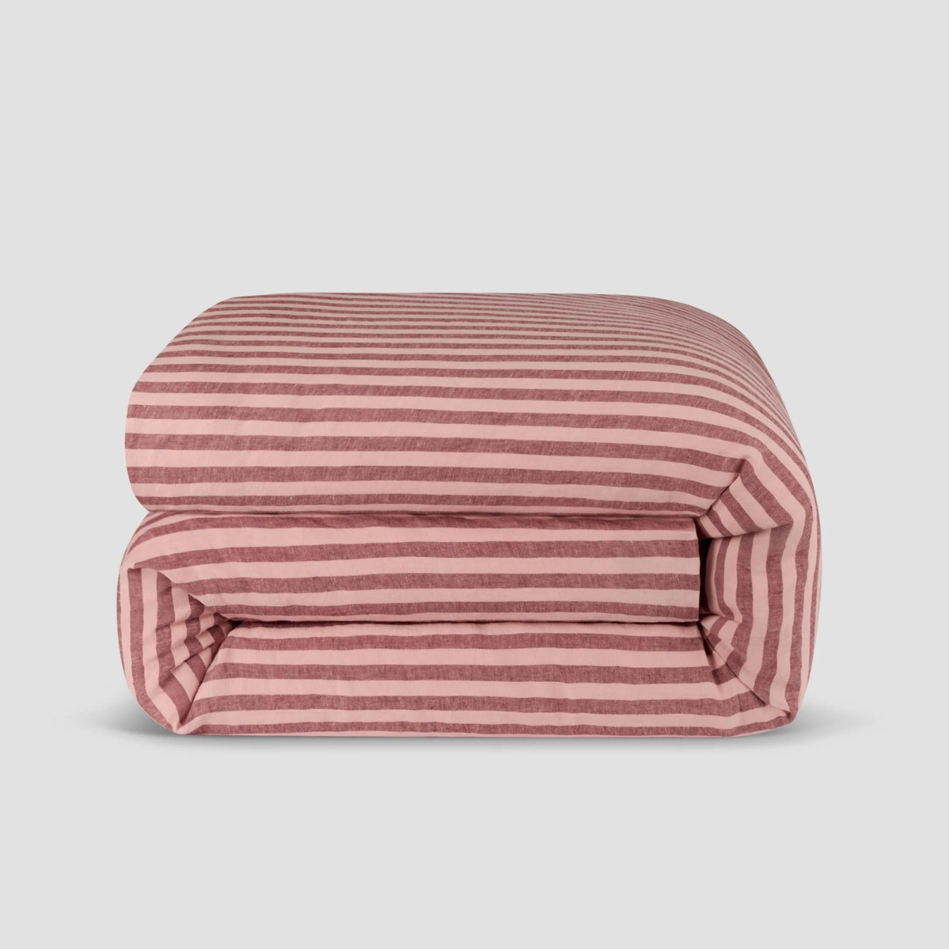 Rhubarb & Rose Pembroke Stripe 100% Linen Duvet Cover