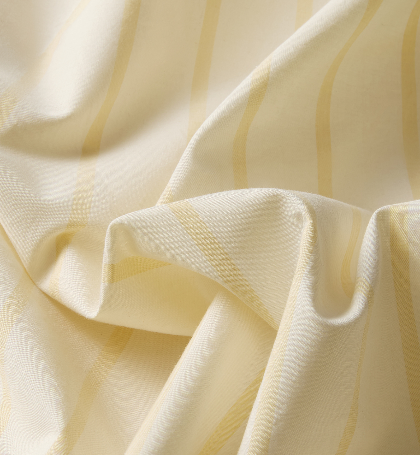 Butter Yellow Slumber Stripe Cotton Duvet Cover