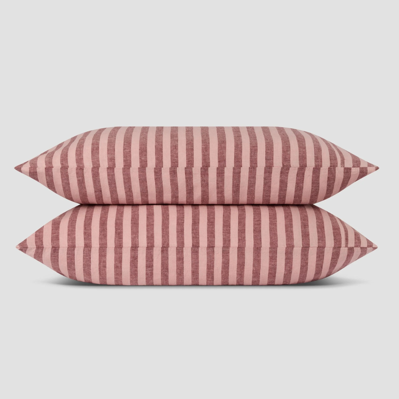 Rhubarb & Rose Pembroke Stripe Linen Blend Pillowcases (Pair)
