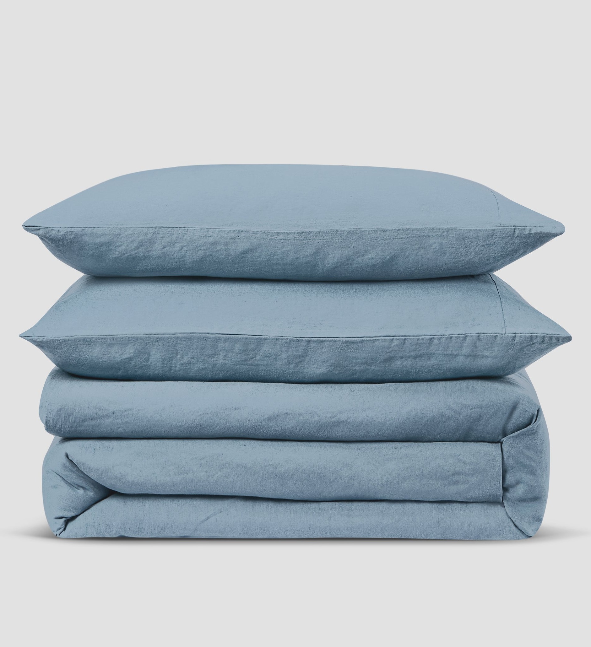 Dusk Blue Linen Blend Duvet Set
