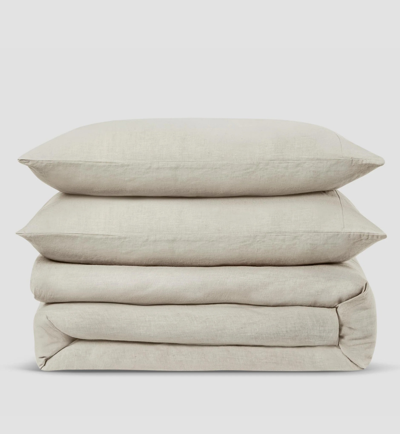 Oatmeal Linen Blend Duvet Cover