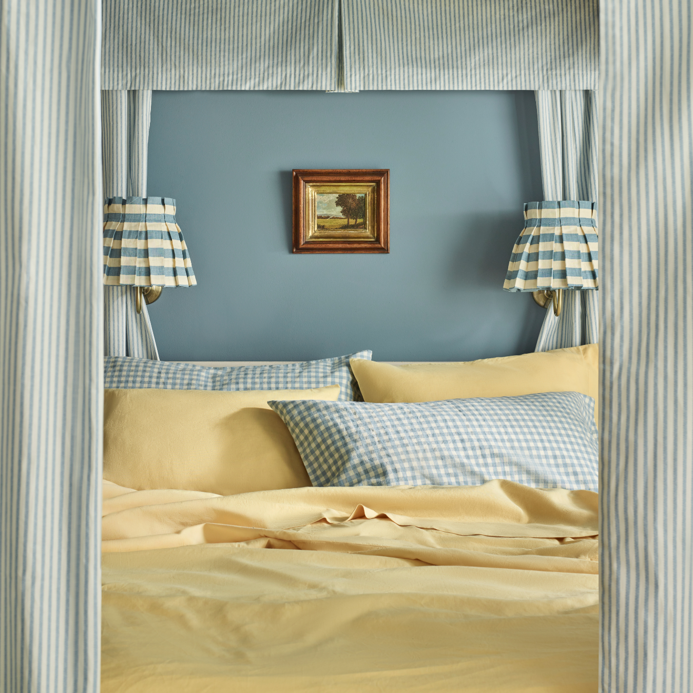 Butter Yellow Linen Blend Duvet Cover