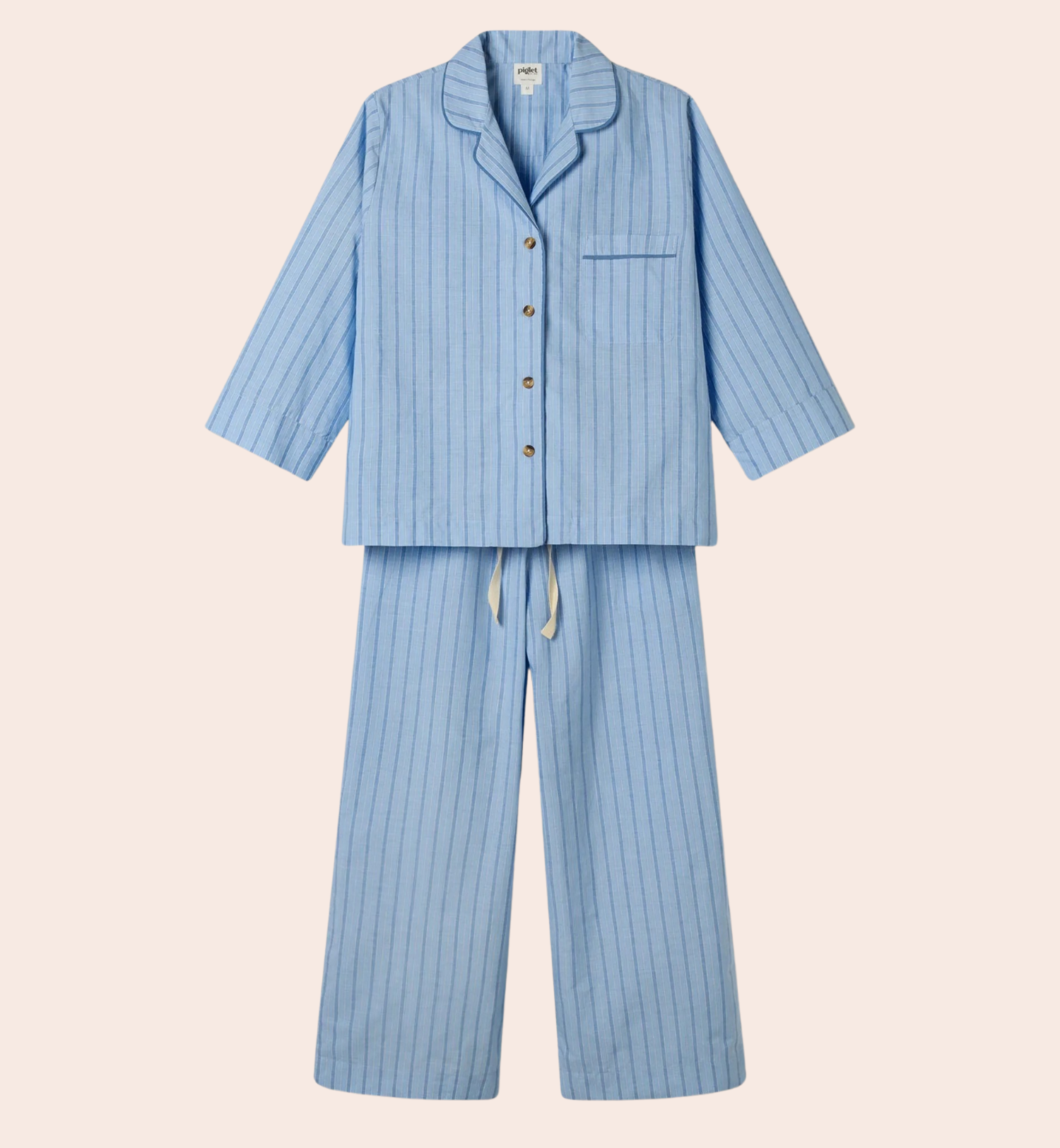 Favourite Stripe Cotton Cropped Trouser Set
