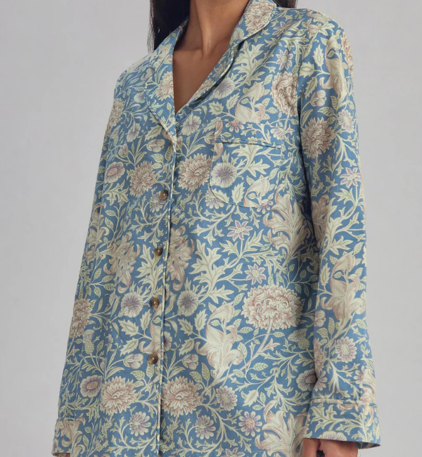 Webbs Blue Double Bough Cotton Trouser Set