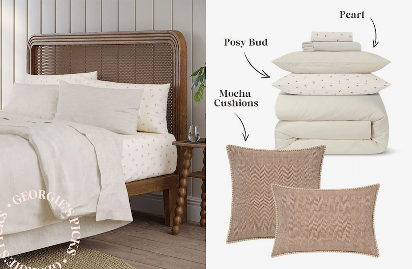 Pearl Linen Blend Duvet Cover