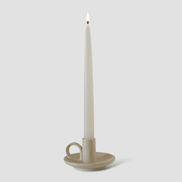 Cream Wee Willy Winkee Candle Holder