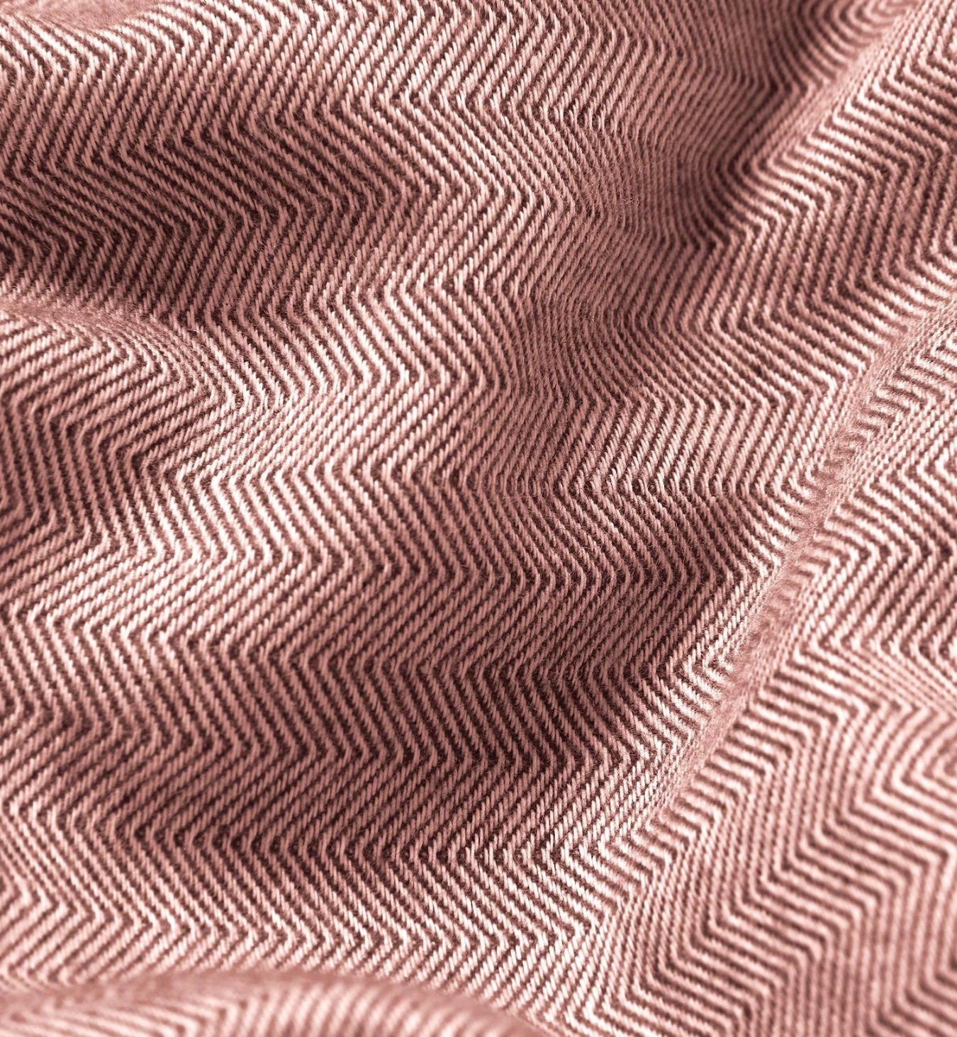 Auburn Red Herringbone Brushed Cotton Duvet Cover