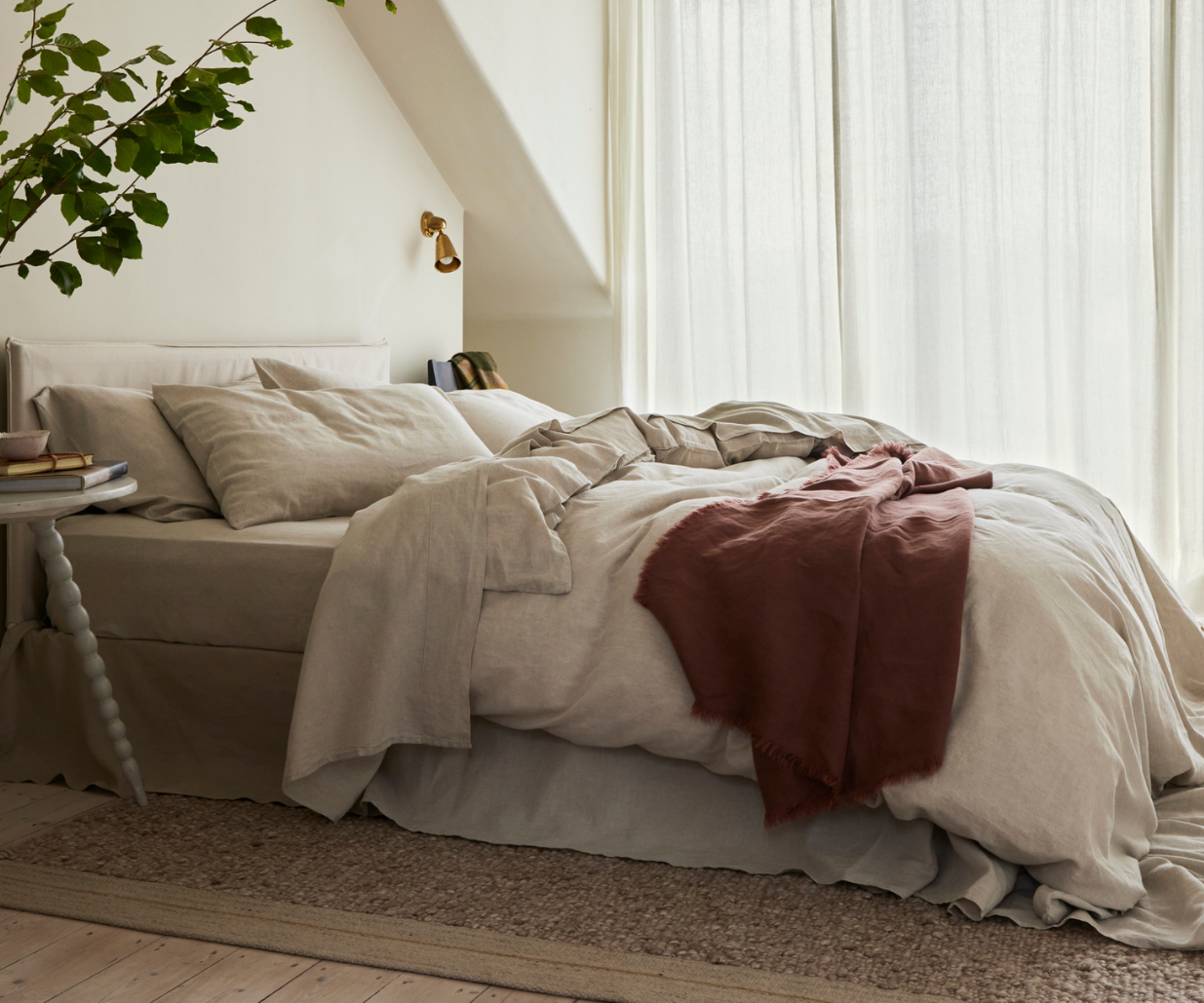 Oatmeal 100% Linen Duvet Cover