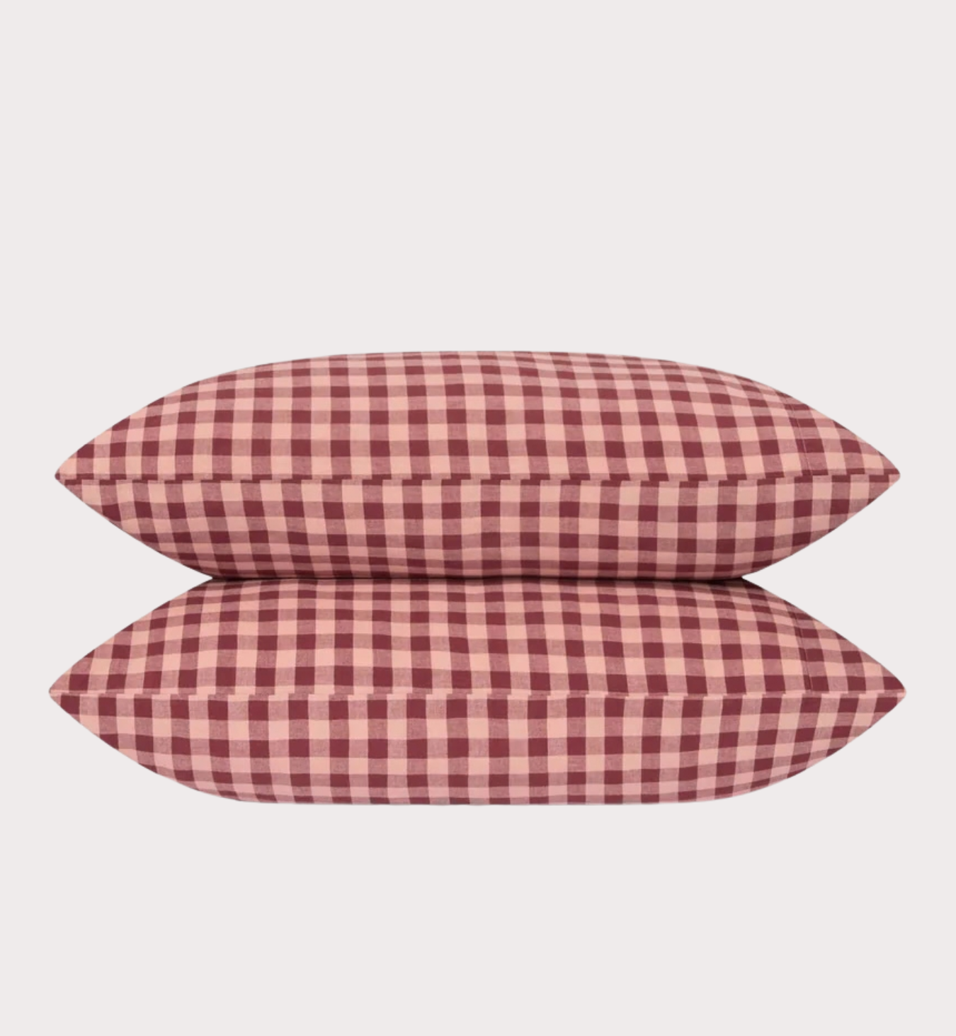 Rhubarb & Rose Pembroke Gingham Linen Blend Pillowcases (Pair)
