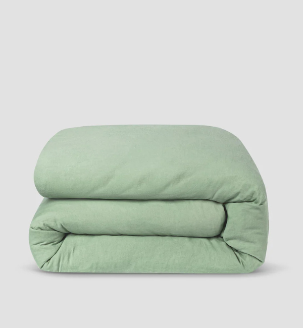 Sage Green Linen Blend Duvet Cover
