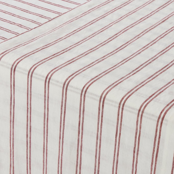 Rhubarb Kemptown Stripe Linen Blend Table Runner
