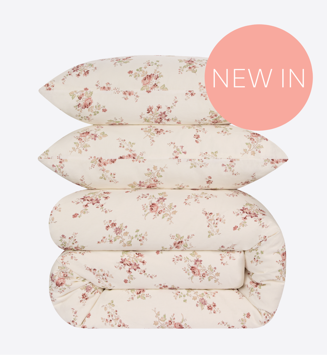 Dusty Pink Heirloom Rose Linen Blend Duvet Cover