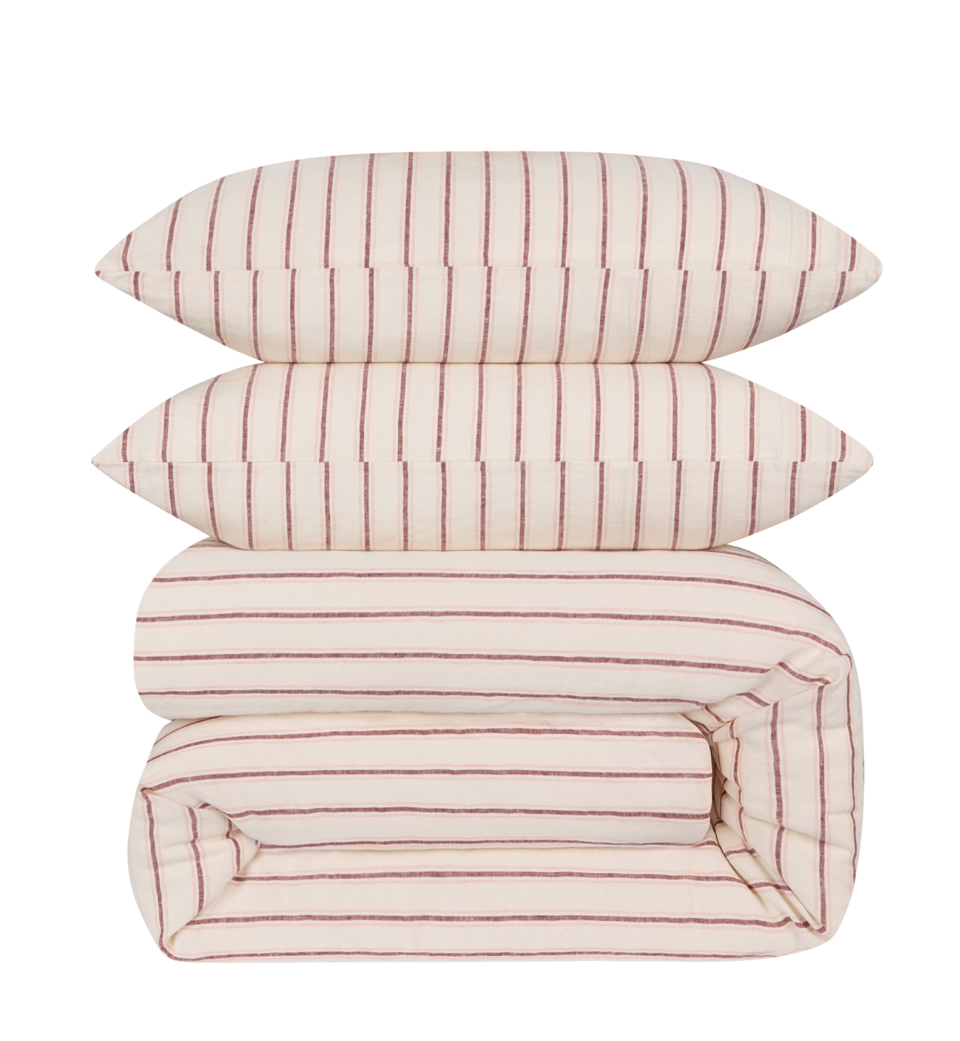 Pearl Walderton Stripe 100% Linen Duvet Cover