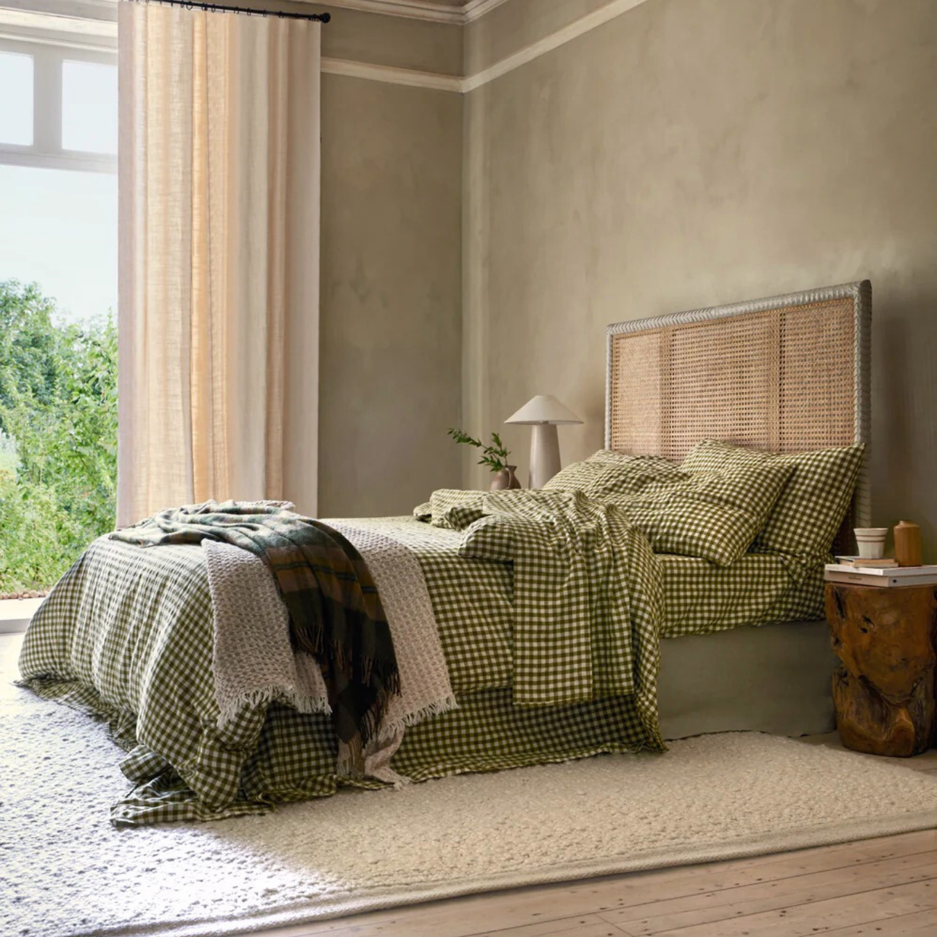 Botanical Green Gingham