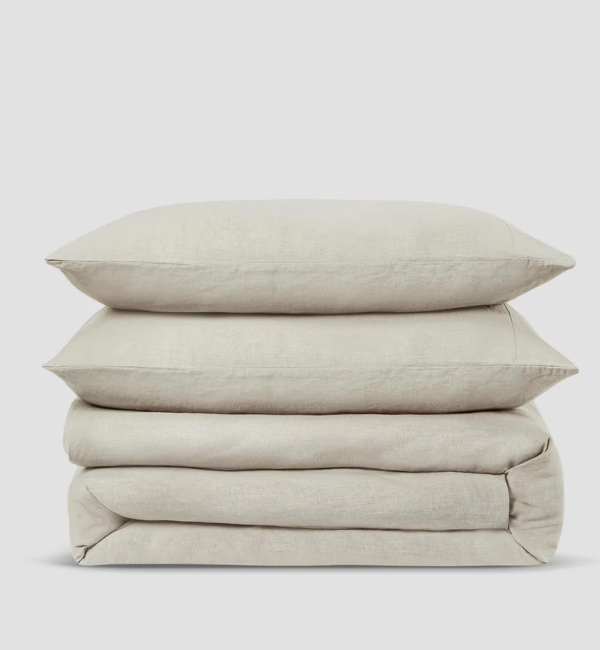 Oatmeal Linen Blend Duvet Set
