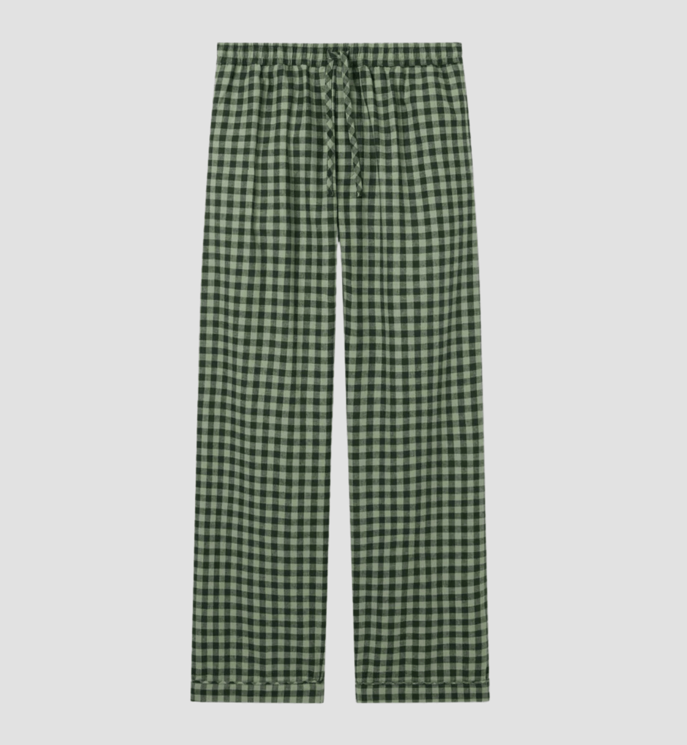 Men's Bay Green & Fern Gingham Linen Blend Trousers