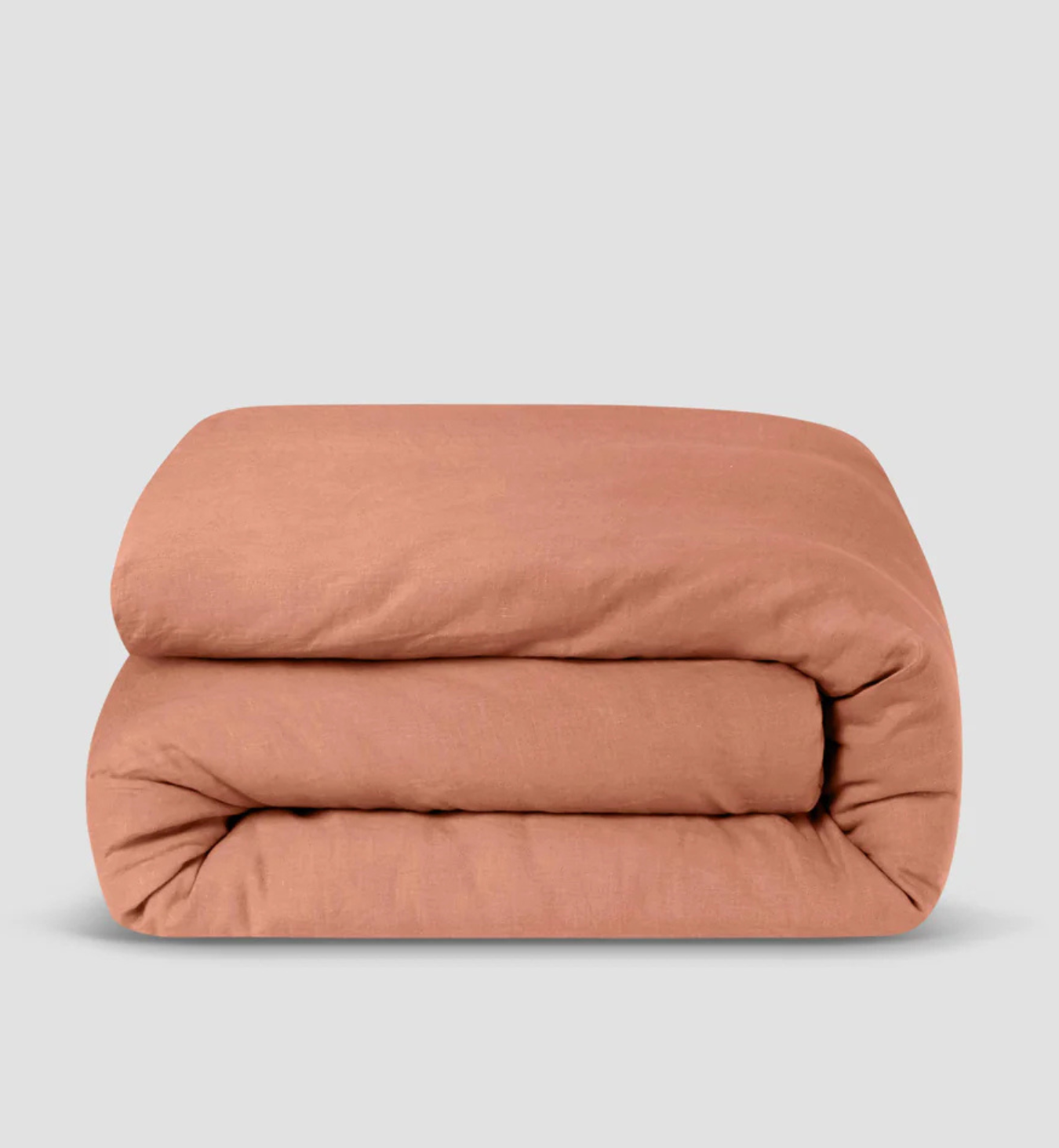 Warm Clay 100% Linen Duvet Cover